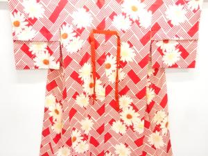 アンティーク　錦紗花模様長襦袢